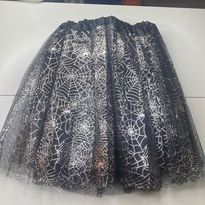 Spiderweb Pleated Halloween Skirt